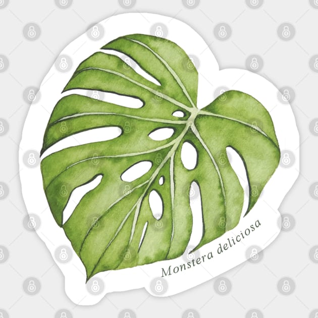 Monstera Deliciosa | Plant Sticker by Hi I'm not Lara